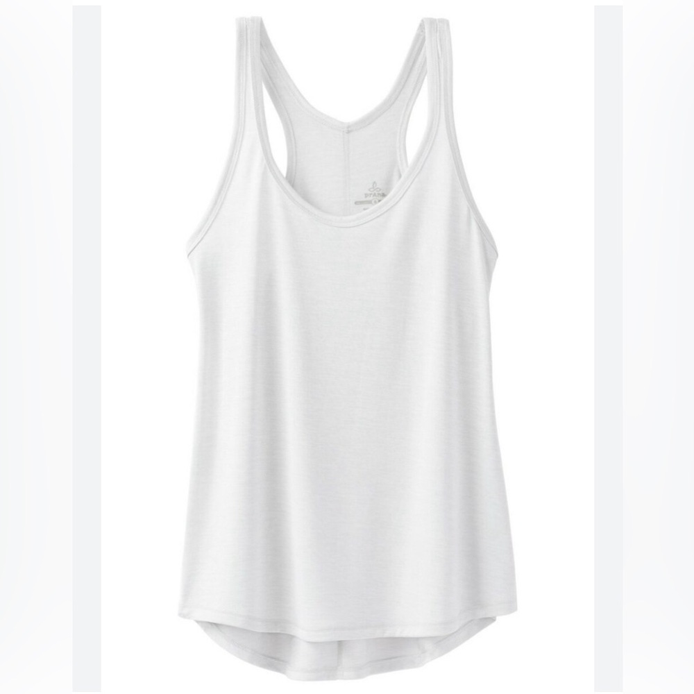 Prana Revere Racer-back Workout Active Running Grey Super Lightweight Tank Top S